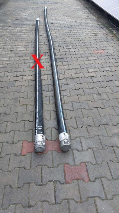 Wąż rozładunkowy chemiczny / do rozładunku cysterny / 6m - jak nowy