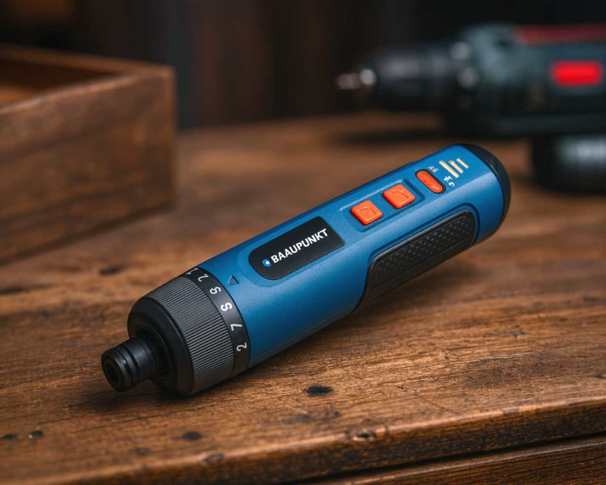 WKRĘTAK Akumulatorowy Blaupunkt 4V 5Nm 320Obr/Min + 26 Bitów ETUI NOWY
