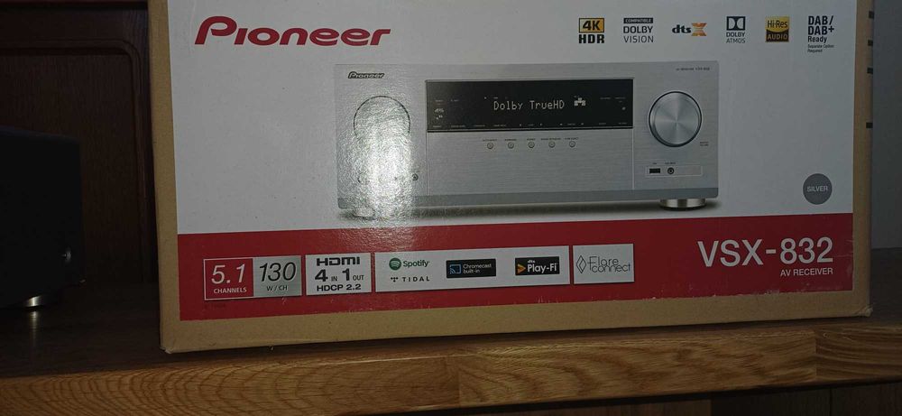 Amplituner 5.2 Pioneer VSX-832 Wi-fi BT 4k/60p Atmos