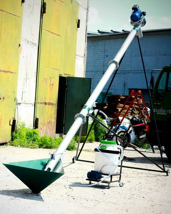 Конвеєр зерна, погрузчик, шнек, транспортер, шнековий питатель, цемент