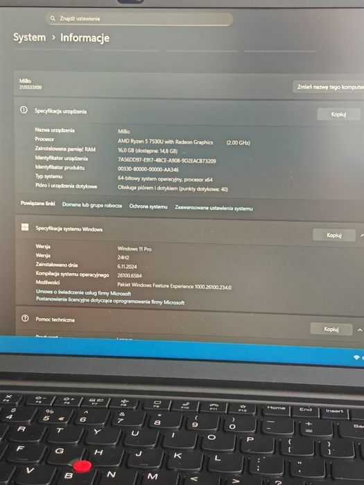 Lenovo ThinkPad E14 Gen 5 | Ryzen 5 | 16GB RAM | 256GB SSD | Windows 11 Pro | PUDEŁKO