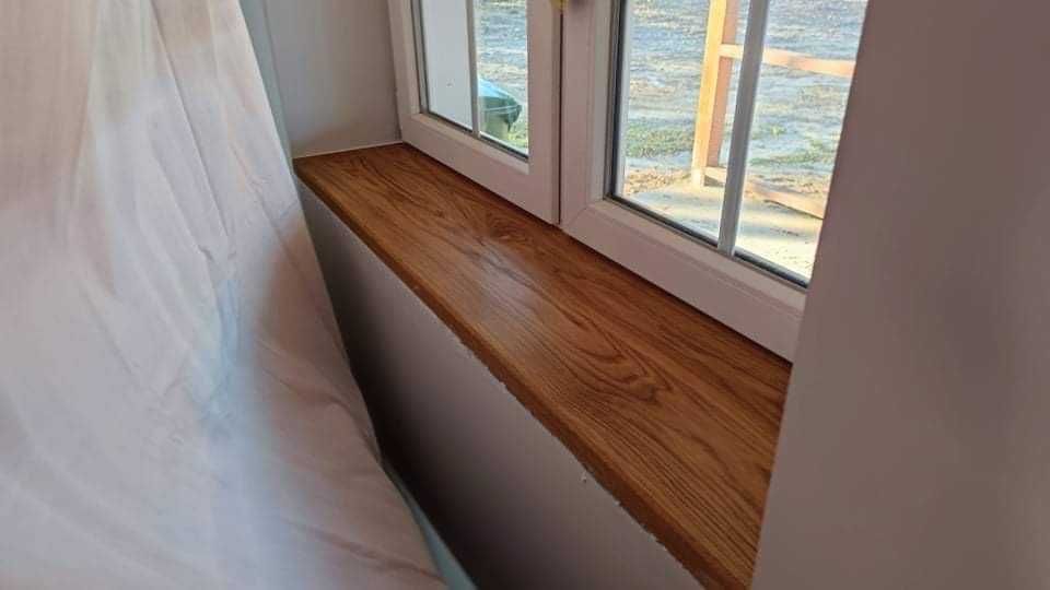 Drewniany parapet dębowy