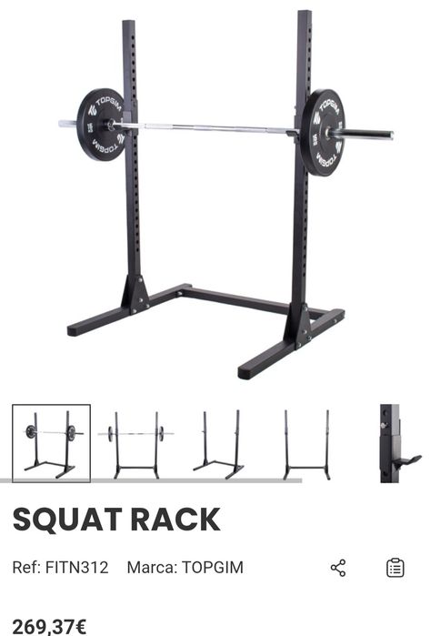 Passadeira Eléctrica Squat Bumpers Halteres