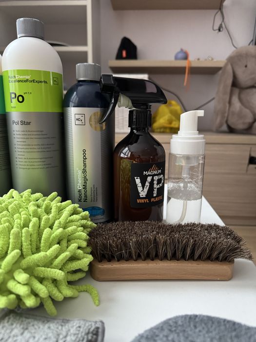 Набір для мийки авто шампунь фібра щітки (набір 4500 грн)