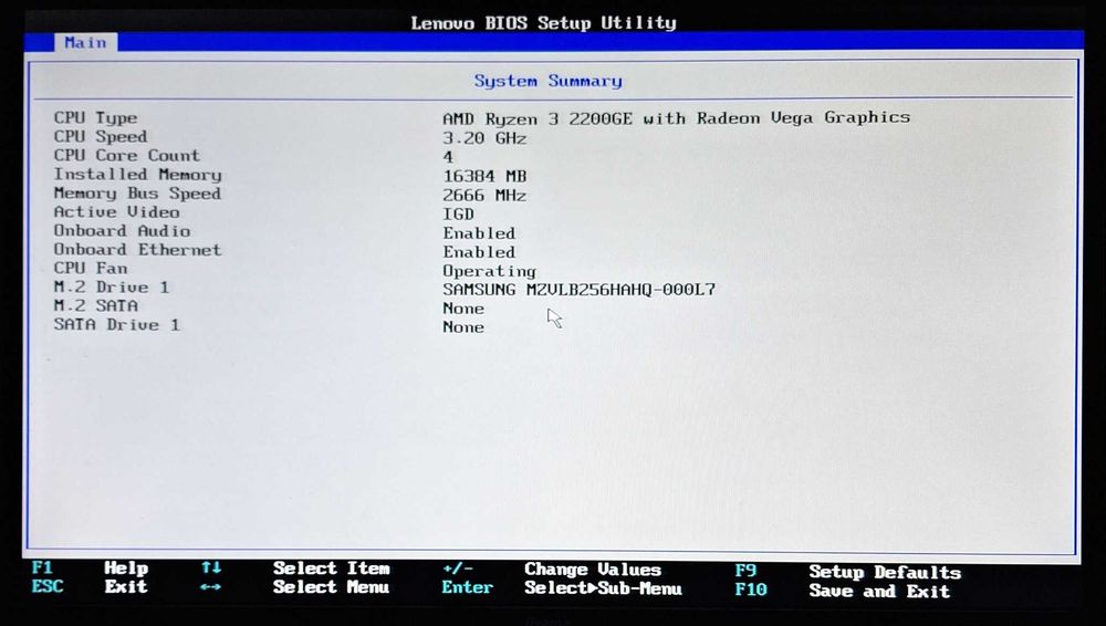 Mini komputerek Lenovo M715q Tiny procesor Ryzen 3 2200GE z WiFi