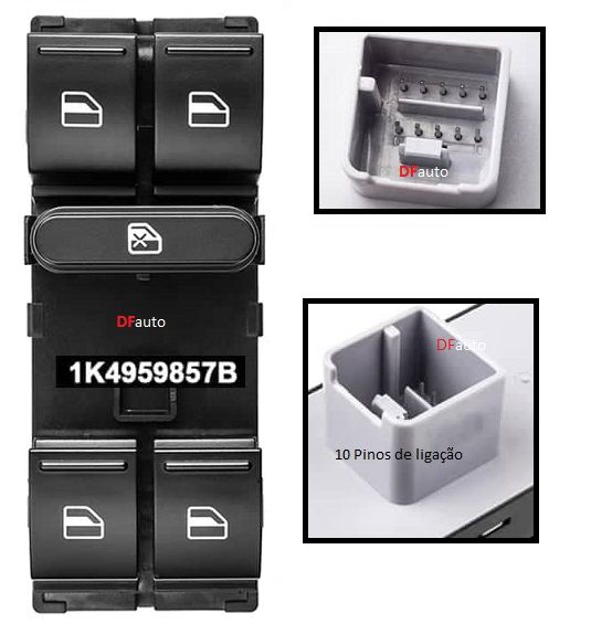 Interruptor comando botao elevador de vidros Passat b6 VW jetta