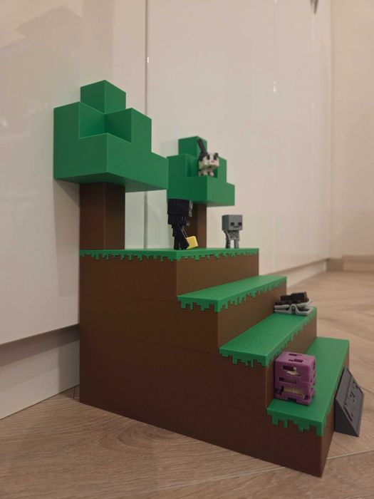 Stojak Półka Ekspozytor na figurki Kinder Joy - Minecraft