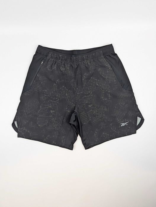 czarne męskie spodenki treningowe Reebok Strength 3.0 AOP, S