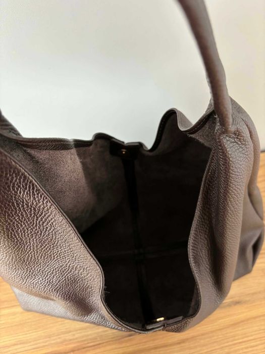 Torebka Shopperka Hobo z Listonoszką Brązowa - Vera Pelle