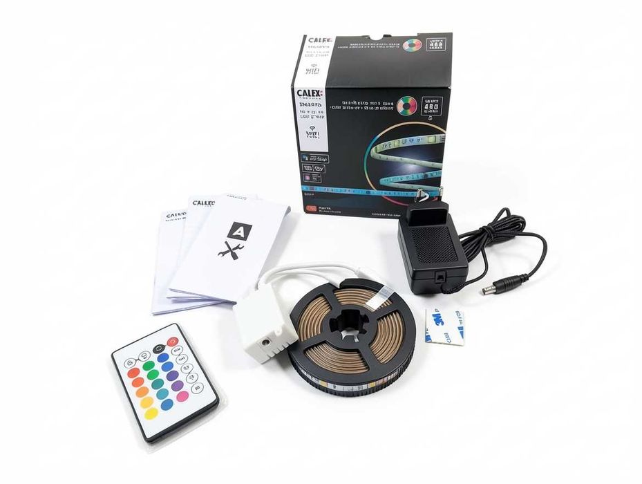 Y266 Taśma LED Smart Calex RGB Multi Color 2M WiFi Pilot Aplikacja Sterowanie Głosem Google Alexa Siri Oświetlenie Dekoracyjne Domowe Pasek Zestaw