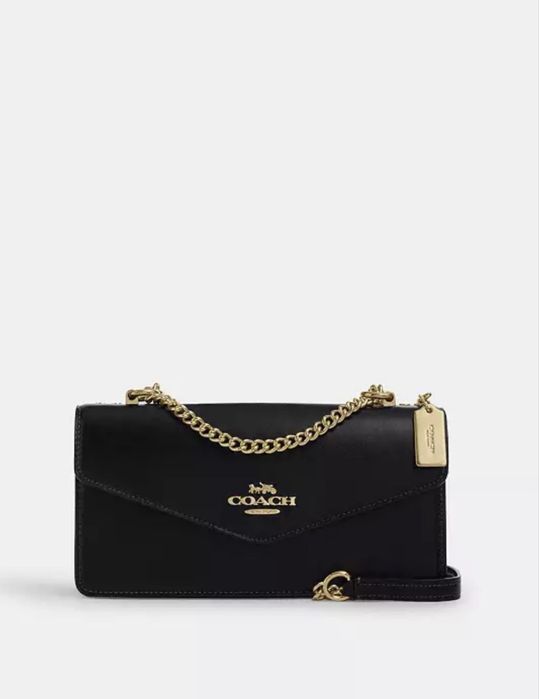 оригінальна сумка Coach Klare Envelope Crossbody Bag Gold/Black / сумка жіноча Coach
