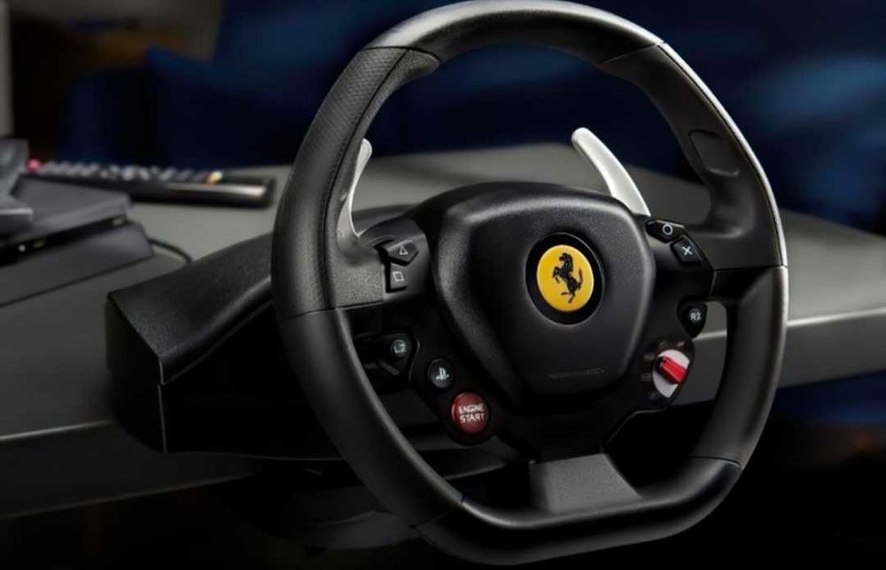 Ігровий комплект кермо та педалі Thrustmaster T80 Ferrari 488 GTB Edition PC/PS4/PS5 Black .