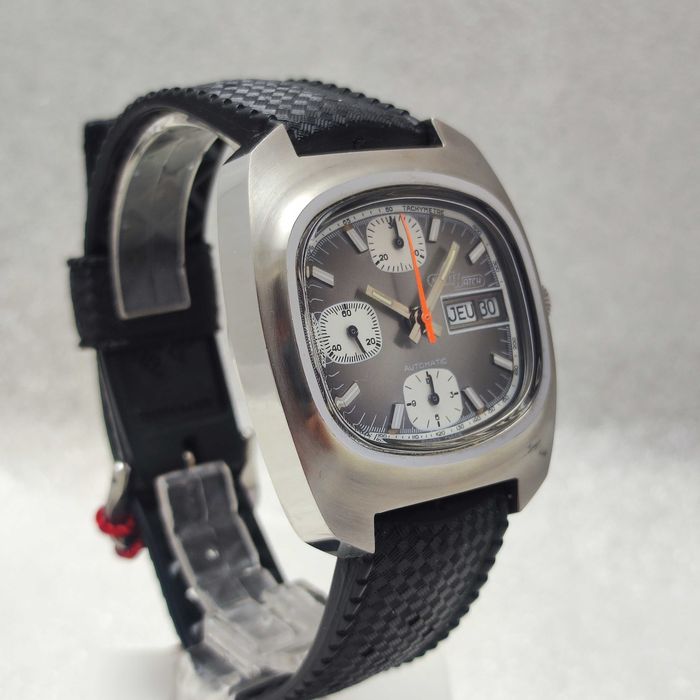 Nicolet Watch Co. Vintage Chronograf NOS lata 70 Valjoux 7750