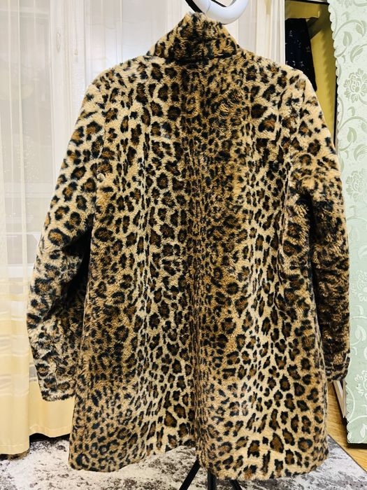 Трендова Еко-шубка леопард якісна, розмір M