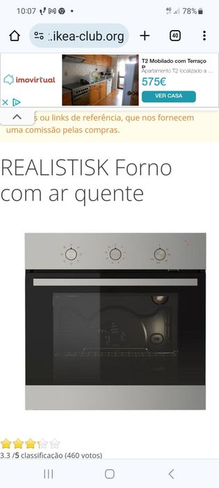 Porta e borracha, forno IKEA REALISTISK