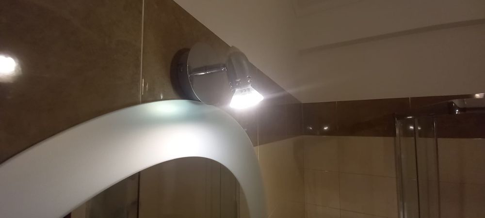 Espelho redondo 70 cm+foco