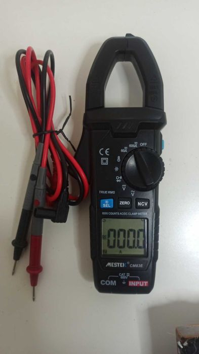 Токовые клещи Mestek CM83E, AC/DC ток и напряжение, 6000 отсчетов, True - RMS, NCV.
