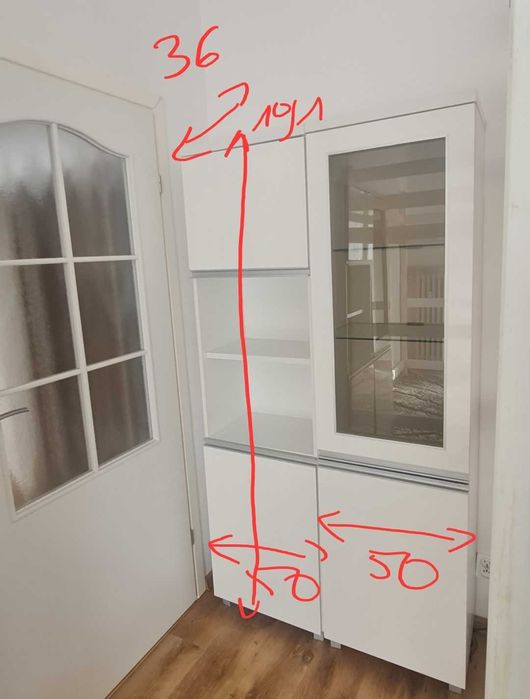 4-elementowy zestaw białych mebli firmy Bodzio