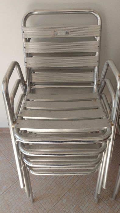 Cadeiras de Alumínio - 9 unidades