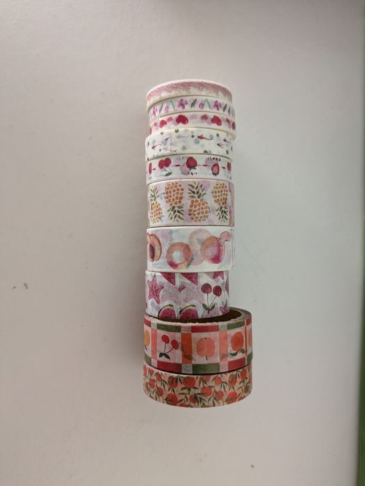 10x Fita-cola colorida Frutas - Washi Tapes