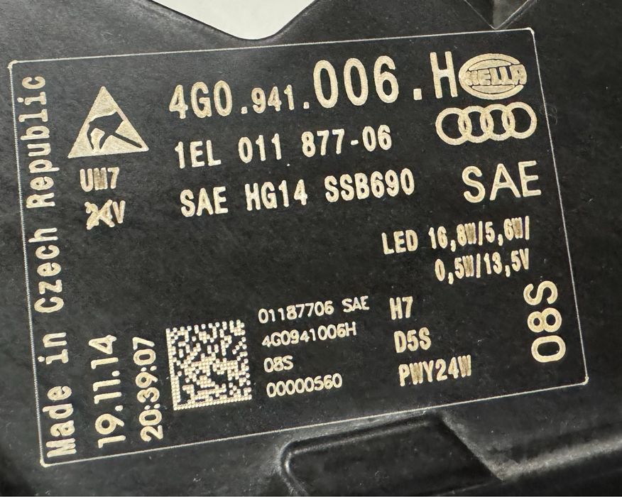 Фари audi a6 c7 2014-2018 рест фара audi a6 c7 фара ауді а6 с7 ксенон