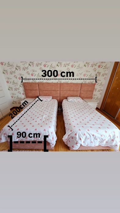 Cama dupla perfeita para conforto e espaço!