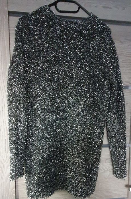 Sukienka srebrno czarna roz M