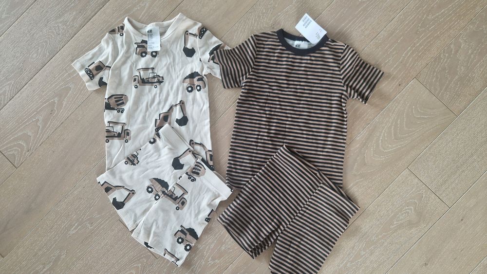 2-pak piżamy krótkie h&m rozm. 110/116 nowe z metkamk