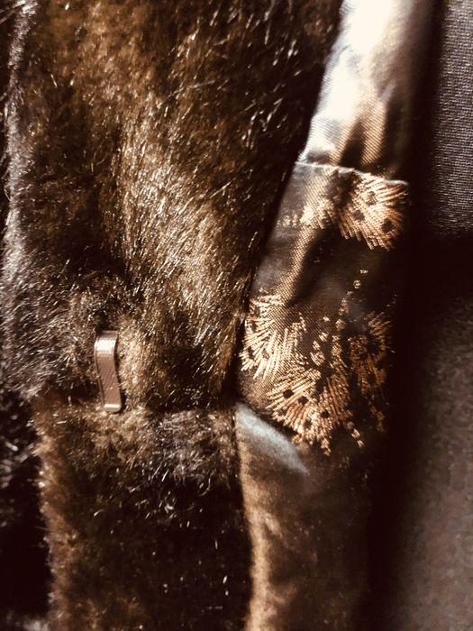 Futro płaszcz brązowe