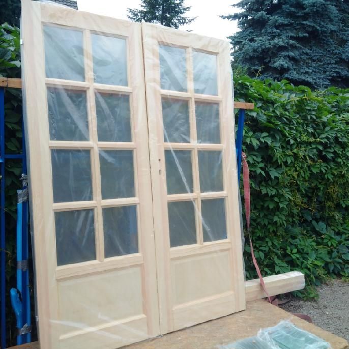 OD Ręki drzwi sosnowe dwuskrzydlowe  Solidne Mocne