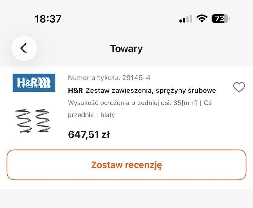 Sprzedam sprężny H&R do bmw e60 e61 xdrive