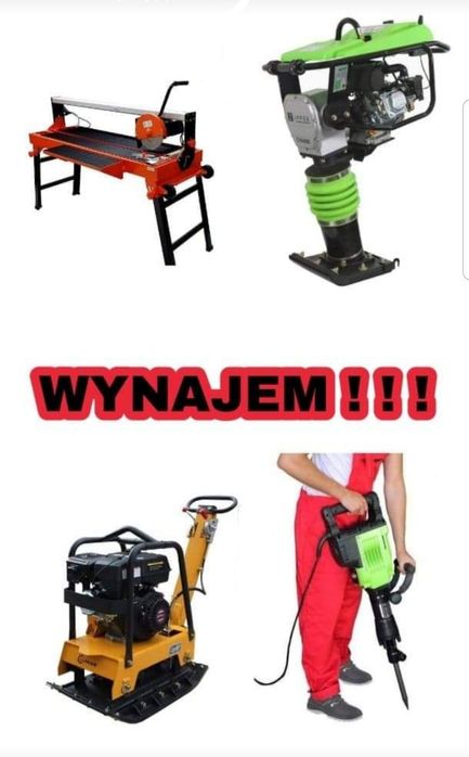 Minikoparka ,Wiertnica ,spalinowa,betoniarka,Łata wibracyj. wynajem