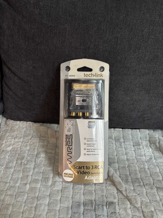 Adapter Scart 3RCA S-Video Techlink