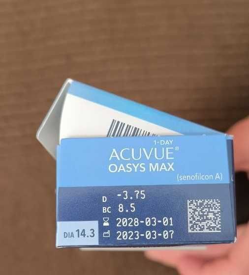 Soczewki jednodniowe Acuvue Oasys MAX 1 day (-3.75)