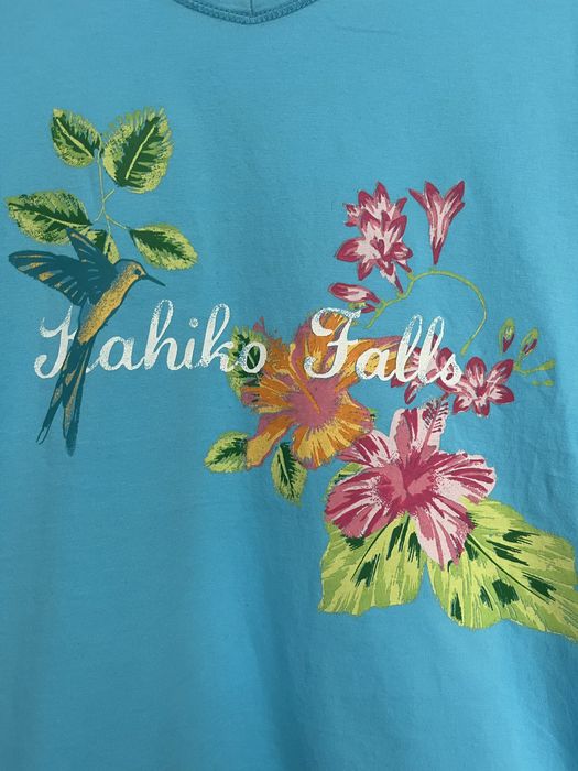 Niebieska dziewczęca koszulka z nadrukiem H&M