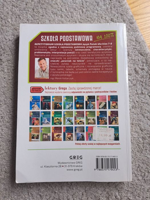 Repetytorium Greg język polski klasy 7-8