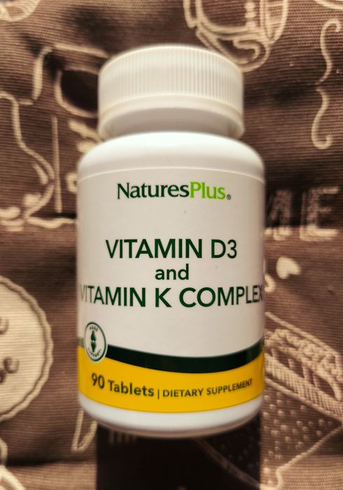 Natures Plus комплекс вітамінів D3 і K2 Д-3 + К-2 2500 ме 90 таблеток