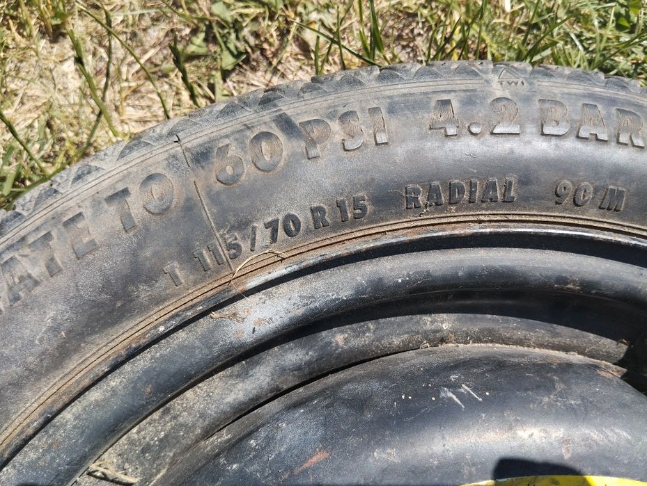 Koło dojazdowe, dojazdówka Michelin R15 i Continental R15