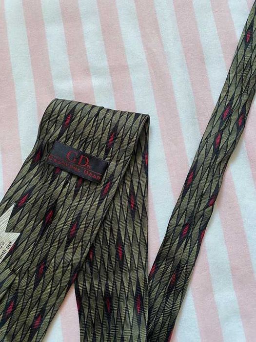 Jedwabny krawat w romby Grateful Dead