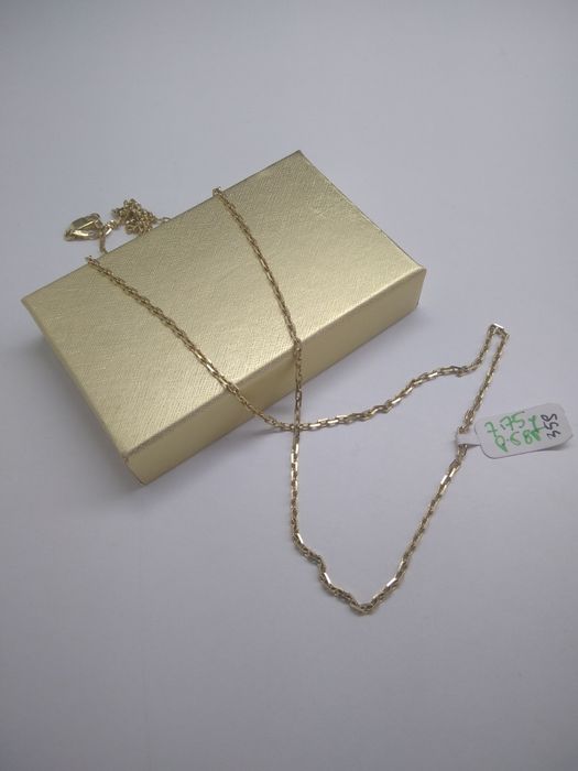 Złoty łańcuszek, splot ankier, złoto 585 dł. 65cm (32M)