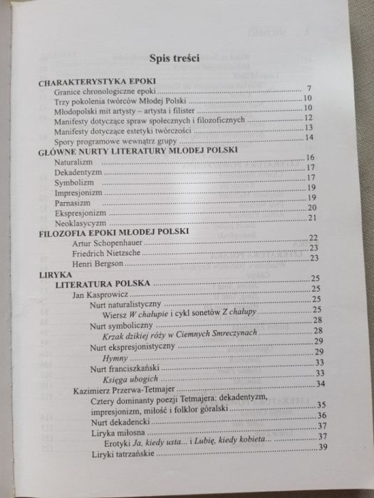 Omówienie lektur Młoda Polska
