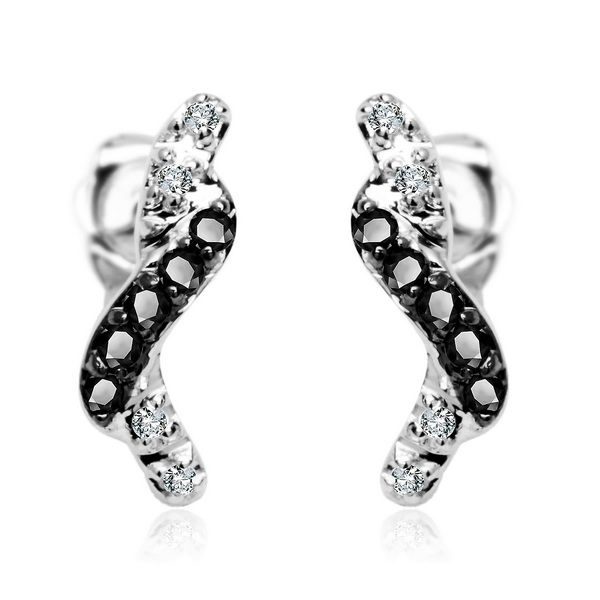 Złote kolczyki Staviori z diamentem