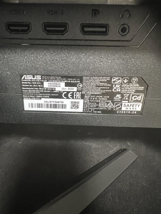 игровой монитор ASUS TUF Gaming VG3A.