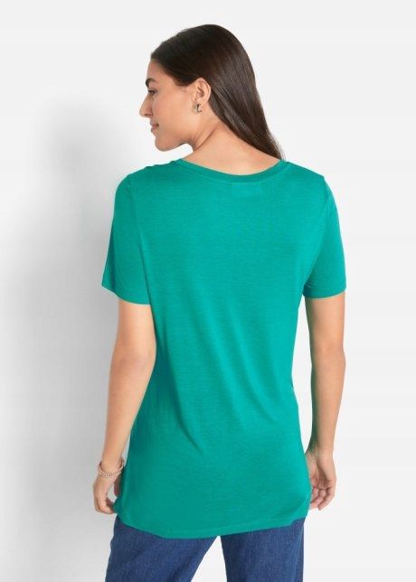 B.P.C t-shirt szmaragdowy nadruk r.40/42