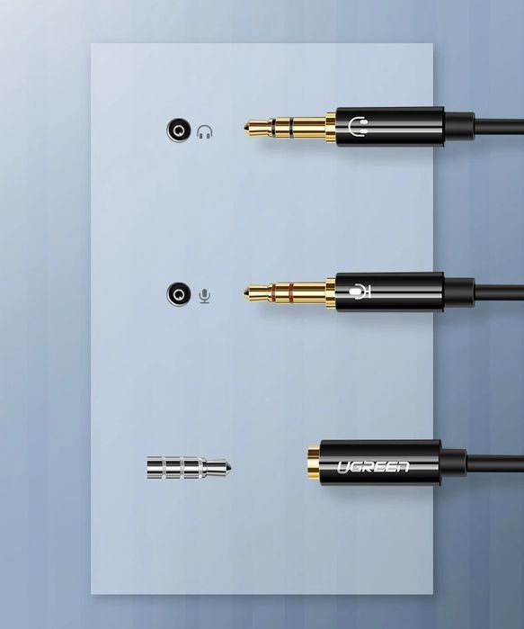 Ugreen rozdzielacz AUX 3,5 mm mini jack - 2x 3,5 mm mini jack