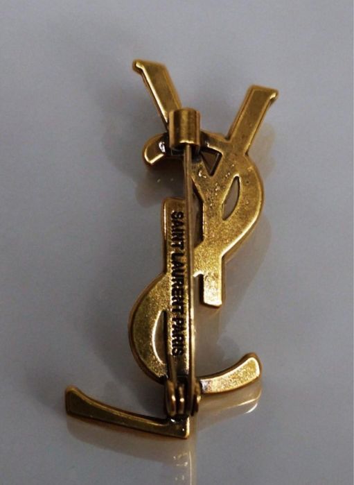 Broszka YSL mala stare zloto