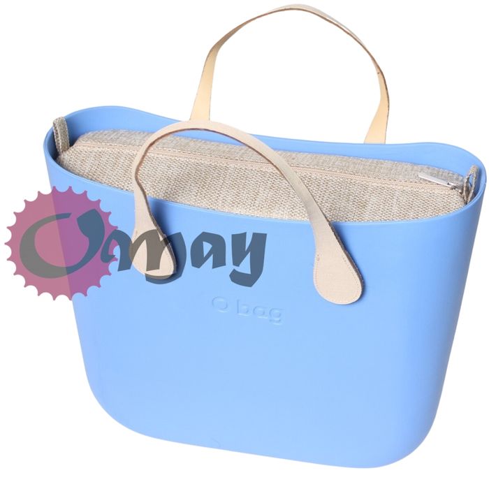 Naturalny organizer do OBAG STANDARD beż struktura 2 kieszenie OMAY