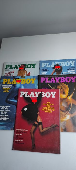 kolekcja czasopism Playboy z lat siedemdziesiątych i osiemdziesiątych
