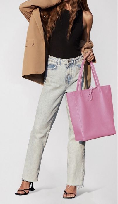 Vera pelle Італійська шкіряна мʼяка сумка шопер