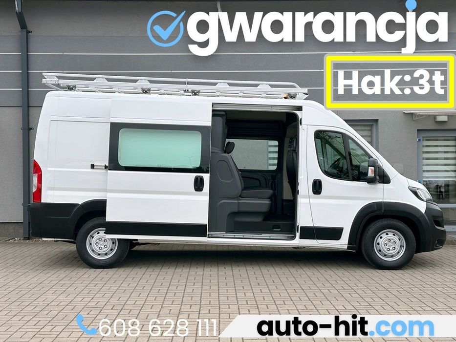 Peugeot Boxer  L3H2 Doka Brygadowy 163KM Hak Bagażnik *Gwarancja